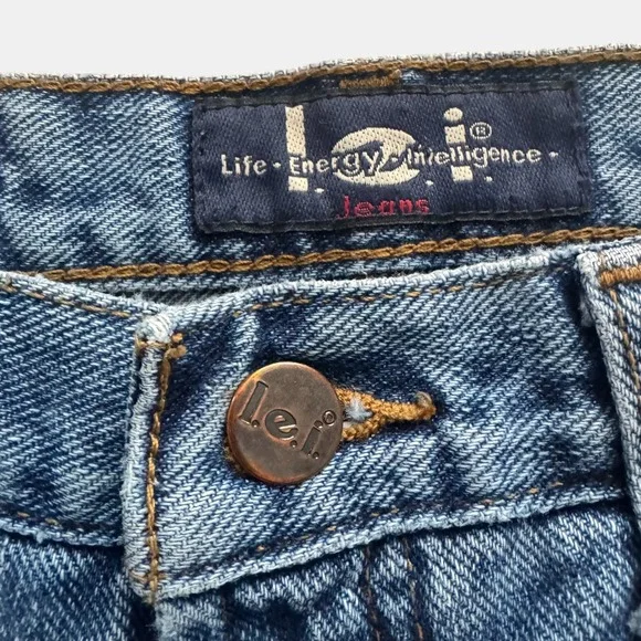 lei Jeans Vintage Y2K Bootcut Flare Juniors 5 Women's 28 100% Cotton Retro 90s - Picture 2 of 14